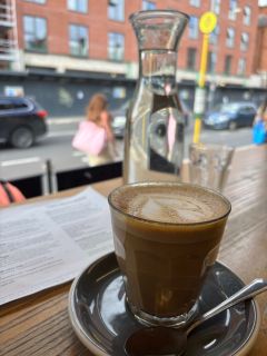 Coffe up the road from the Airbnb 