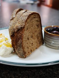 Blue Wren Bakery bread with whipped ricotta