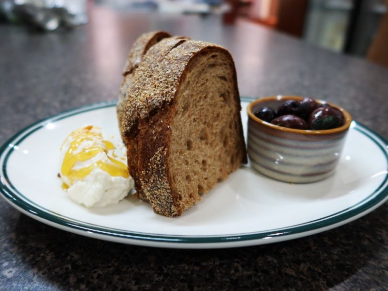 Blue Wren Bakery bread with whipped ricotta