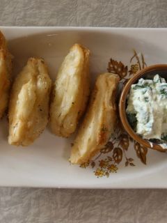 Chickpea and iceplant empanadas