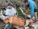 My best mate uncle brent helping me get some paper bark 