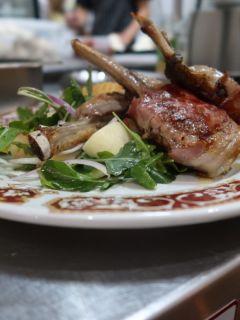 saltbush and prosciutto wrapped lamb cutlets 